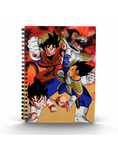 Libreta efecto 3d goku vs vegeta